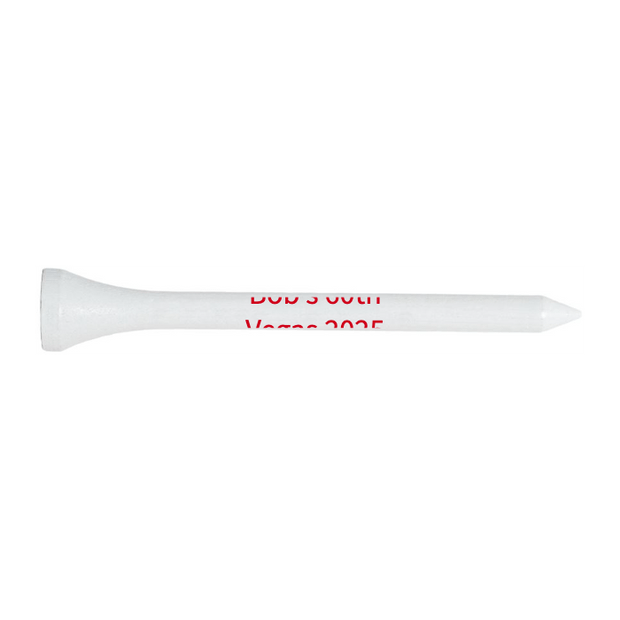 White Wood Golf Tees - 100 PACK