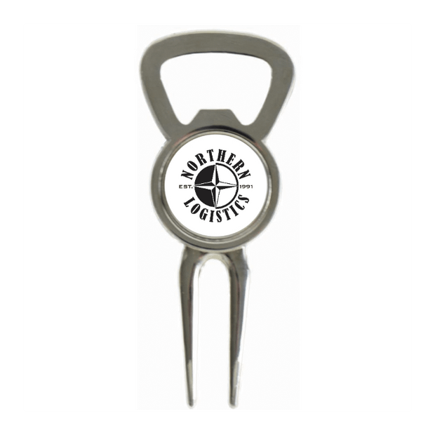 Divot Tool Bottle Opener Shiny Silver