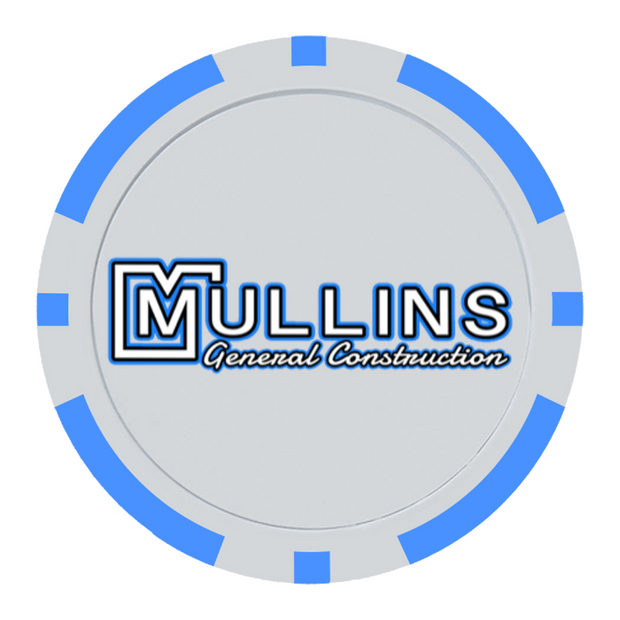 Light Blue Poker Chips