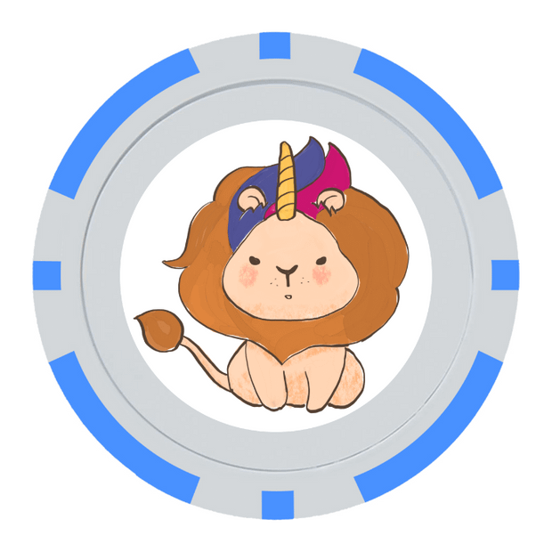 Light Blue Poker Chips