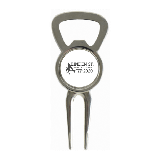 Divot Tool Bottle Opener Shiny Silver