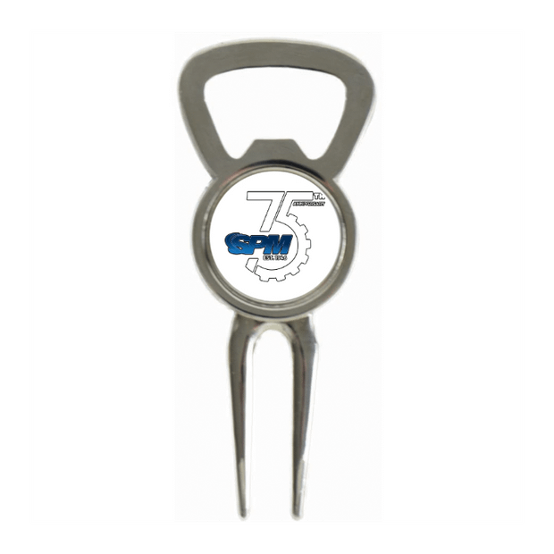 Divot Tool Bottle Opener Shiny Silver