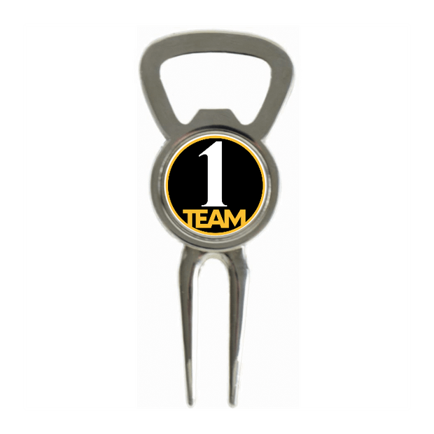 Divot Tool Bottle Opener Shiny Silver