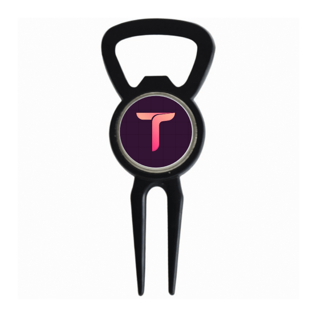 Divot Tool Bottle Opener Black