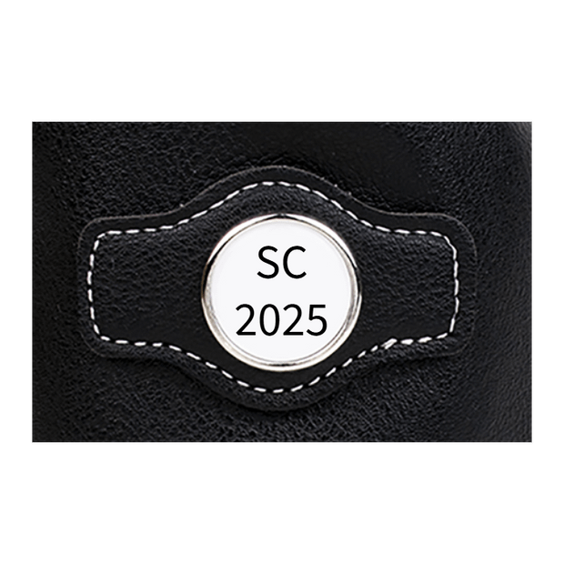 Synthetic leather drawstring pouch - Black