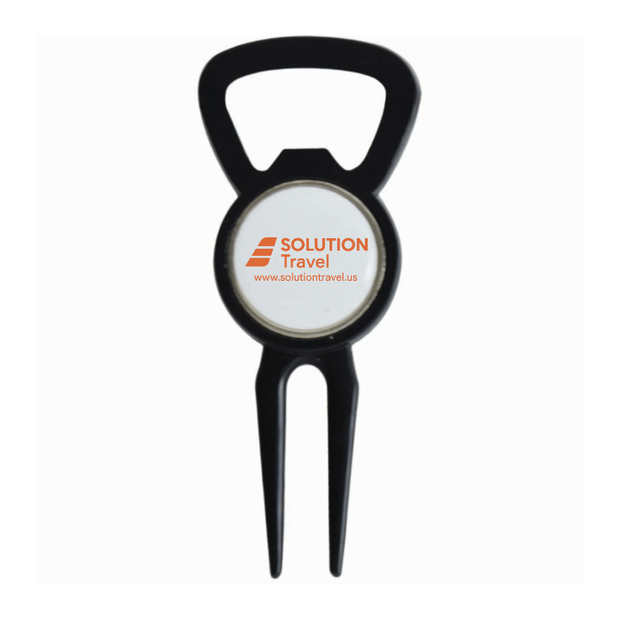 Divot Tool Bottle Opener Black