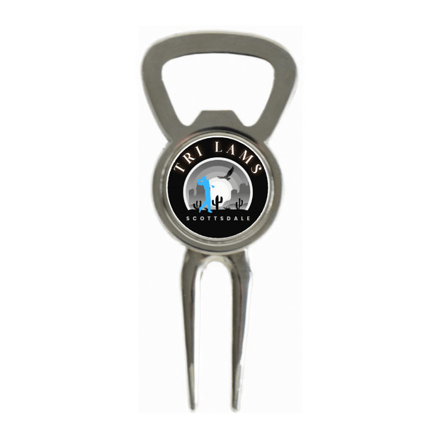 Divot Tool Bottle Opener Shiny Silver