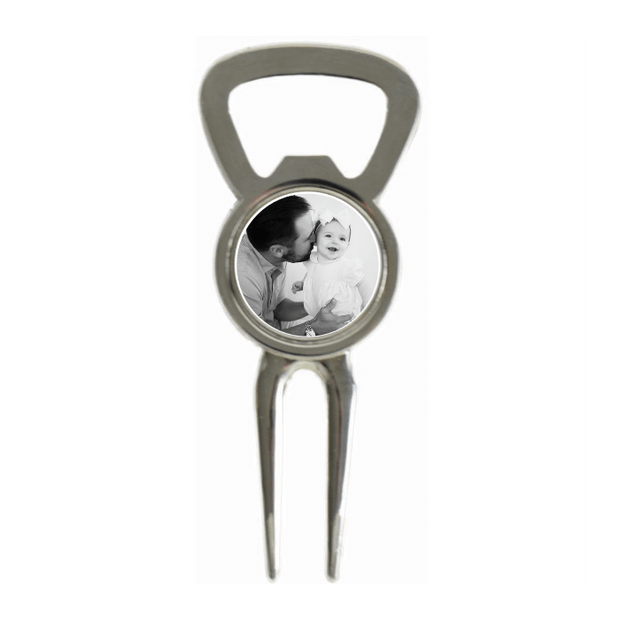 Divot Tool Bottle Opener Shiny Silver