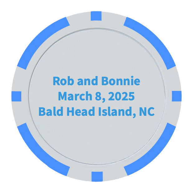 Light Blue Poker Chips