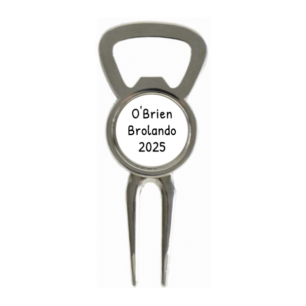 Divot Tool Bottle Opener Shiny Silver