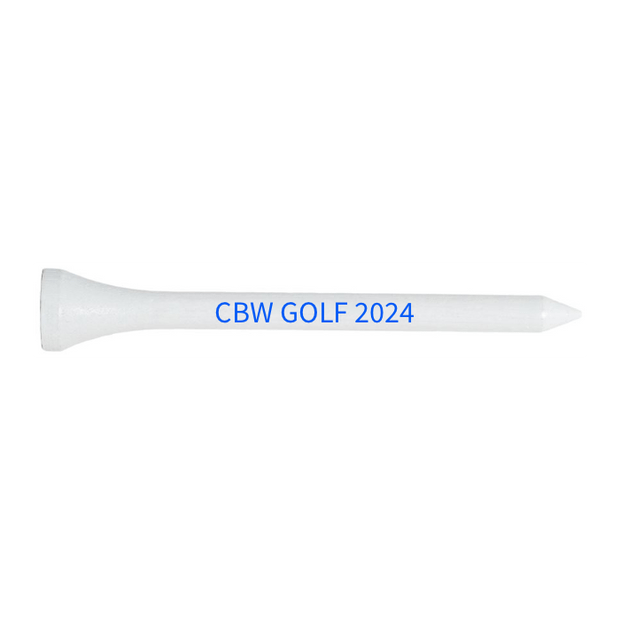 White Wood Golf Tees - 100 PACK