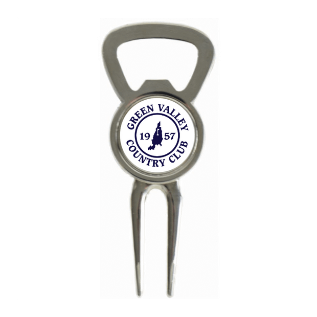 Divot Tool Bottle Opener Shiny Silver