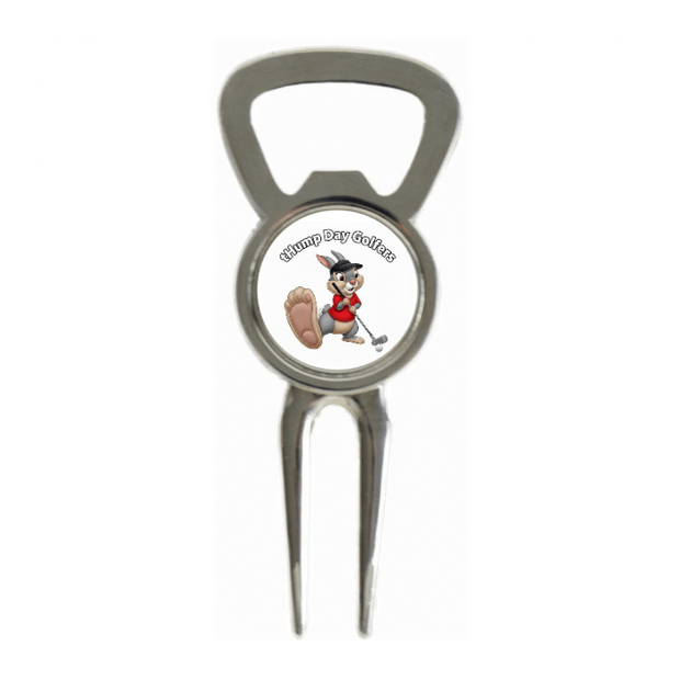Divot Tool Bottle Opener Shiny Silver