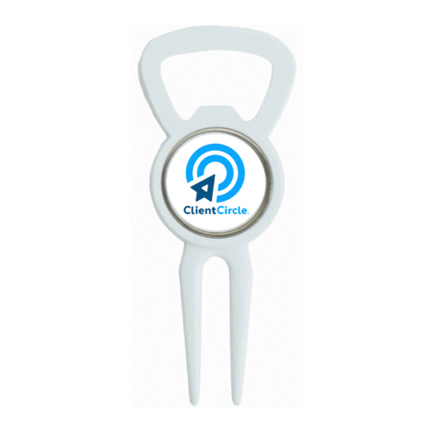 Divot Tool Bottle Opener White