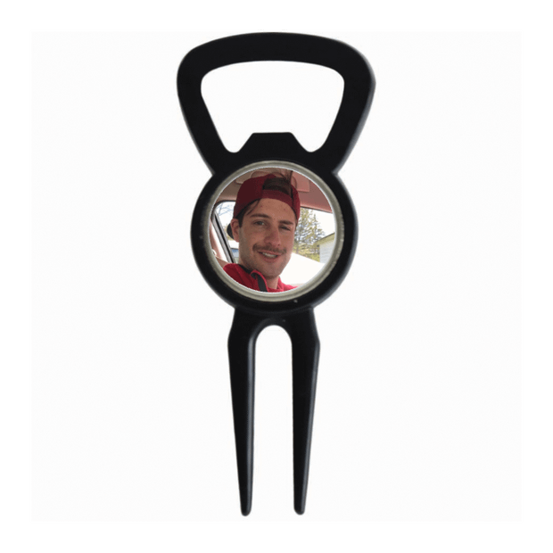 Divot Tool Bottle Opener Black