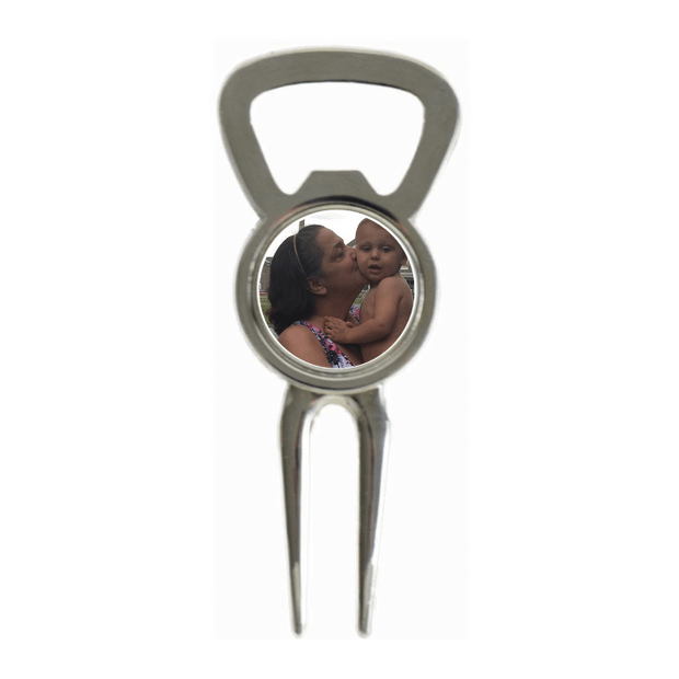 Divot Tool Bottle Opener Shiny Silver