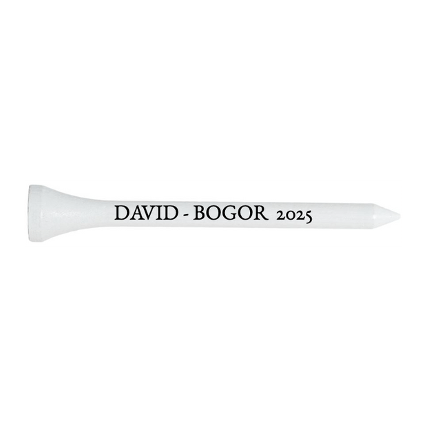 White Wood Golf Tees - 50 PACK