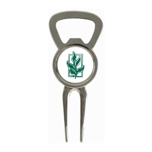 Divot Tool Bottle Opener Shiny Silver