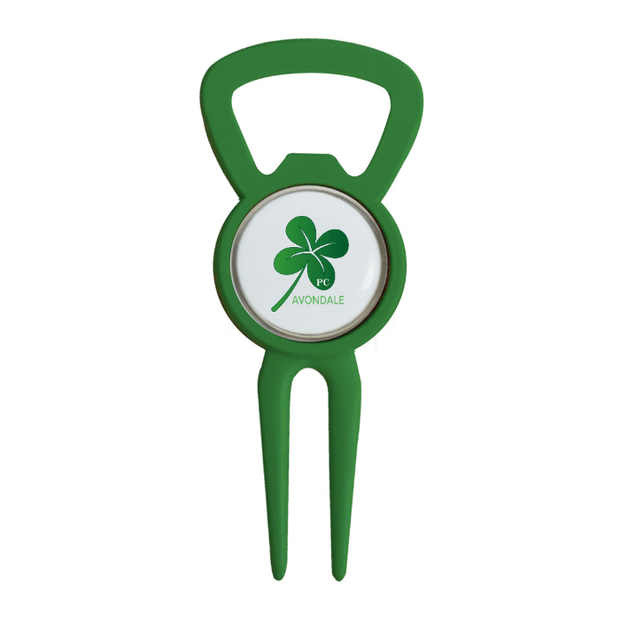 Divot Tool Bottle Opener Green