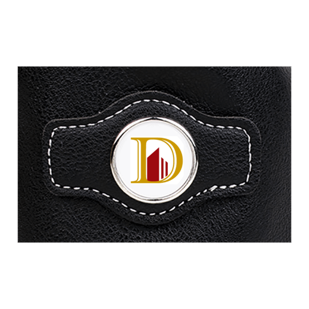 Synthetic leather drawstring pouch - Black