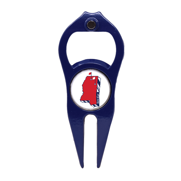 Navy Hat Trick 6 in 1 Divot Tool