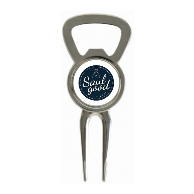 Divot Tool Bottle Opener Shiny Silver