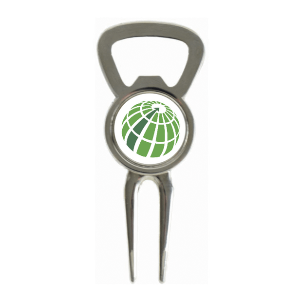 Divot Tool Bottle Opener Shiny Silver