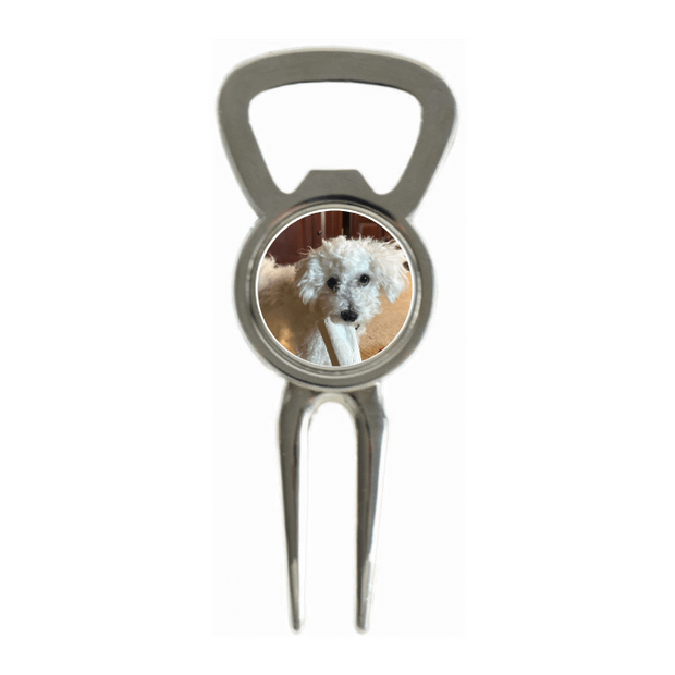 Divot Tool Bottle Opener Shiny Silver