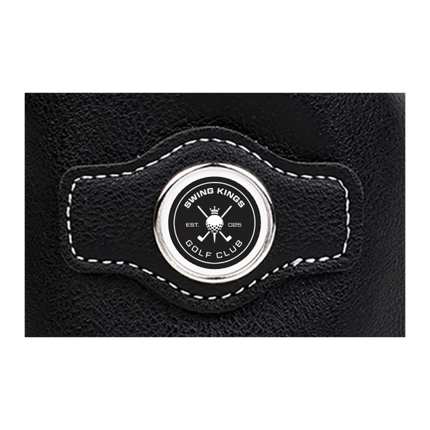 Synthetic leather drawstring pouch - Black