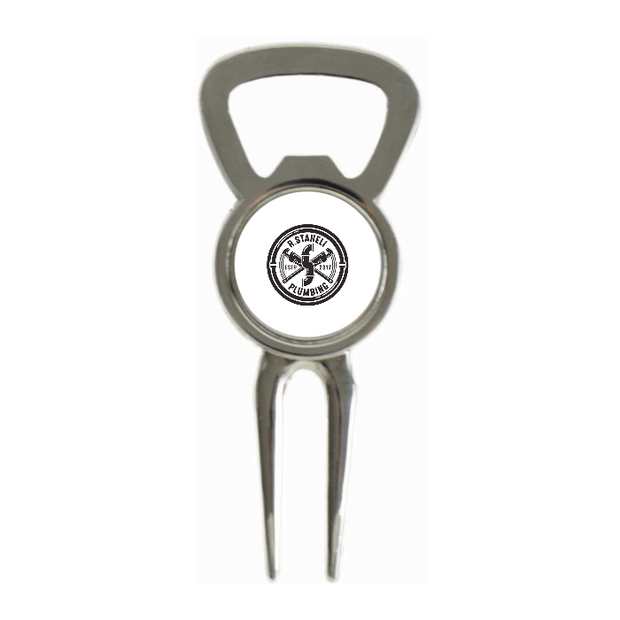 Divot Tool Bottle Opener Shiny Silver