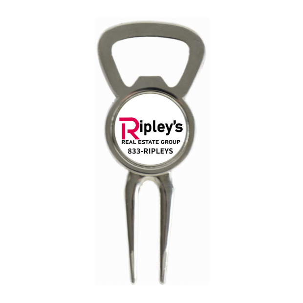 Divot Tool Bottle Opener Shiny Silver