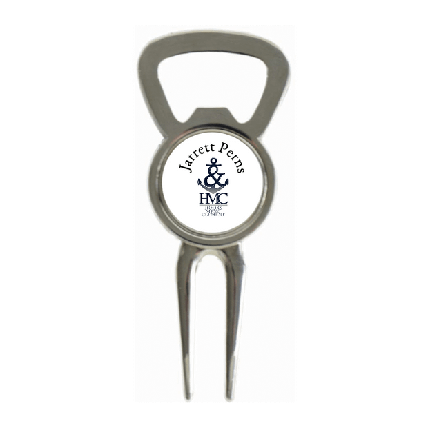 Divot Tool Bottle Opener Shiny Silver