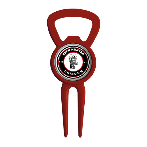 Divot Tool Bottle Opener Red