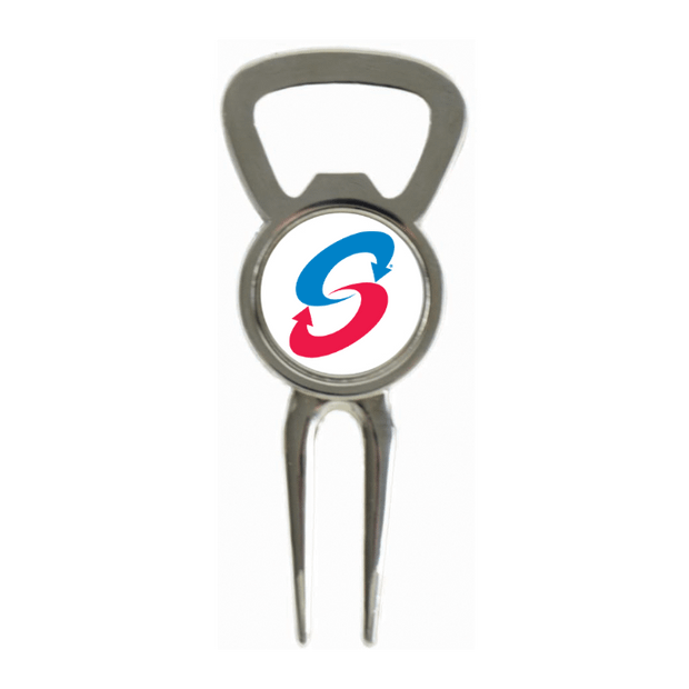 Divot Tool Bottle Opener Shiny Silver