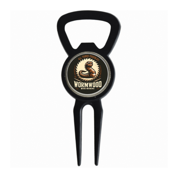 Divot Tool Bottle Opener Black
