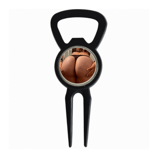 Divot Tool Bottle Opener Black