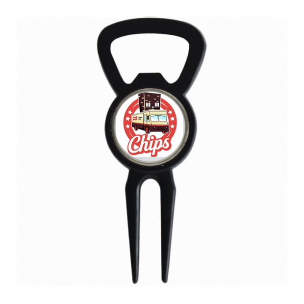 Divot Tool Bottle Opener Black