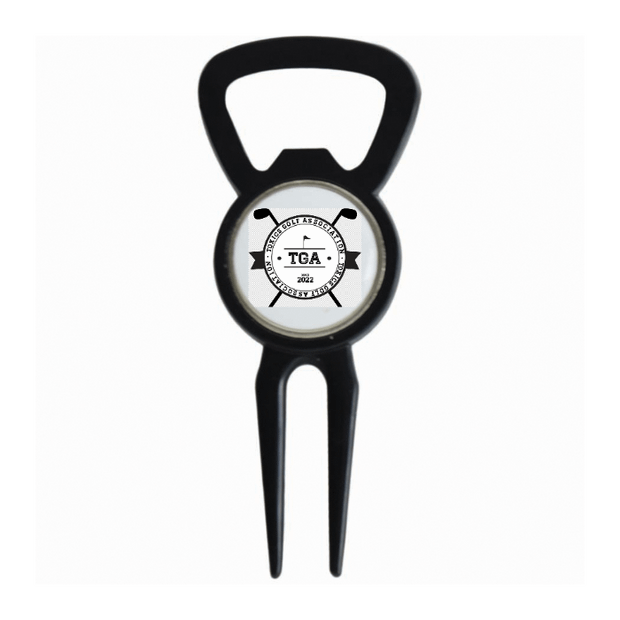 Divot Tool Bottle Opener Black