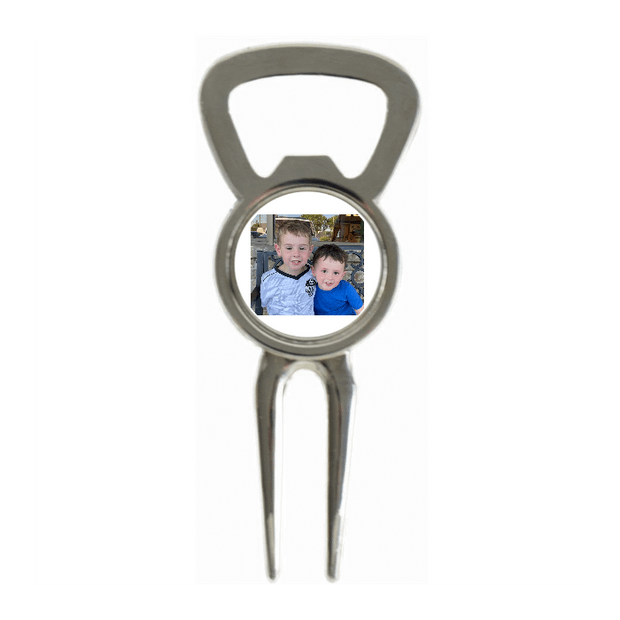 Divot Tool Bottle Opener Shiny Silver