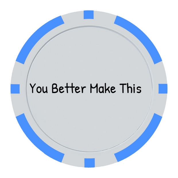 Light Blue Poker Chips