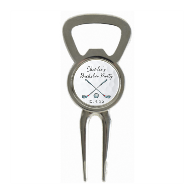 Divot Tool Bottle Opener Shiny Silver