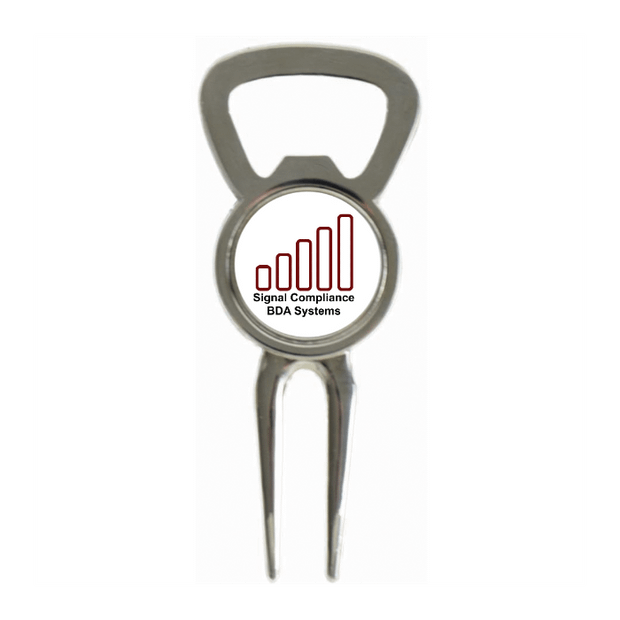 Divot Tool Bottle Opener Shiny Silver