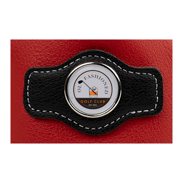 Synthetic leather drawstring pouch - Red