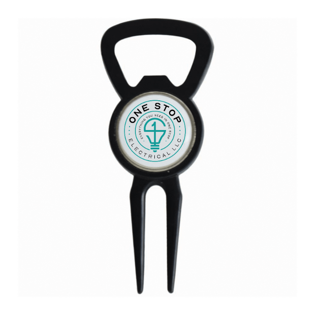 Divot Tool Bottle Opener Black