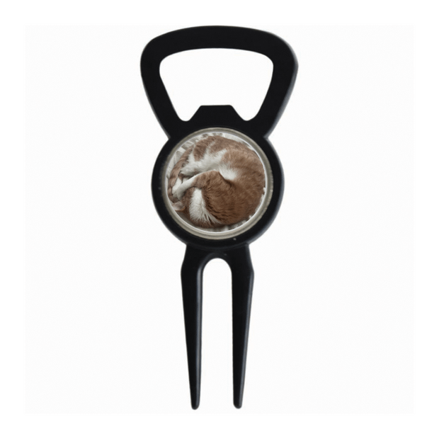 Divot Tool Bottle Opener Black