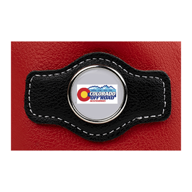 Synthetic leather drawstring pouch - Red