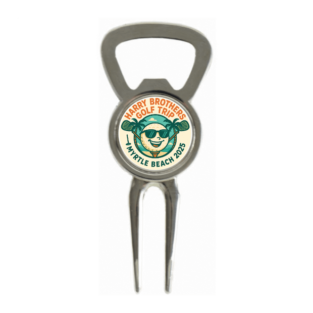 Divot Tool Bottle Opener Shiny Silver