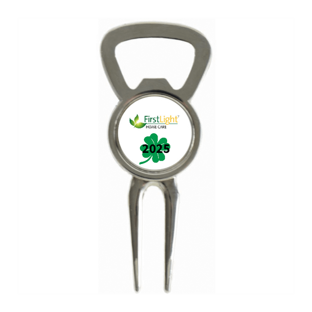 Divot Tool Bottle Opener Shiny Silver