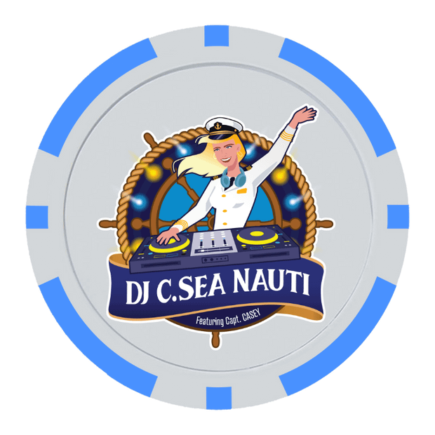 Light Blue Poker Chips