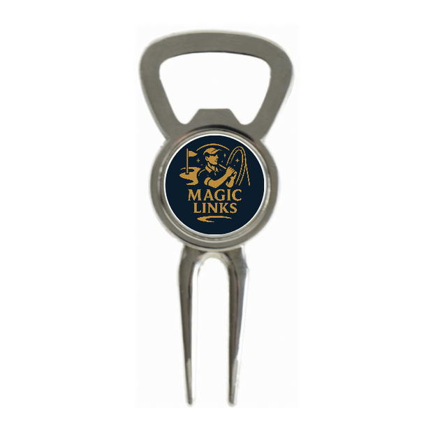 Divot Tool Bottle Opener Shiny Silver